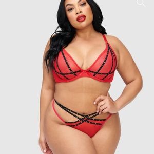 Rozlyn Mesh & Stud bra & thong